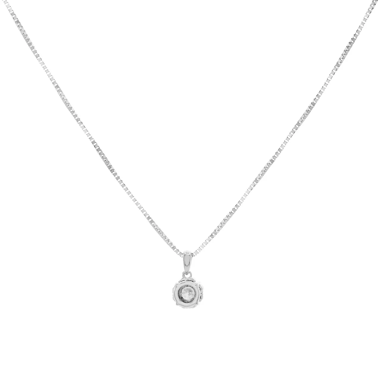 10K White Gold 0.48 Carat Diamond Pendant - Image 2