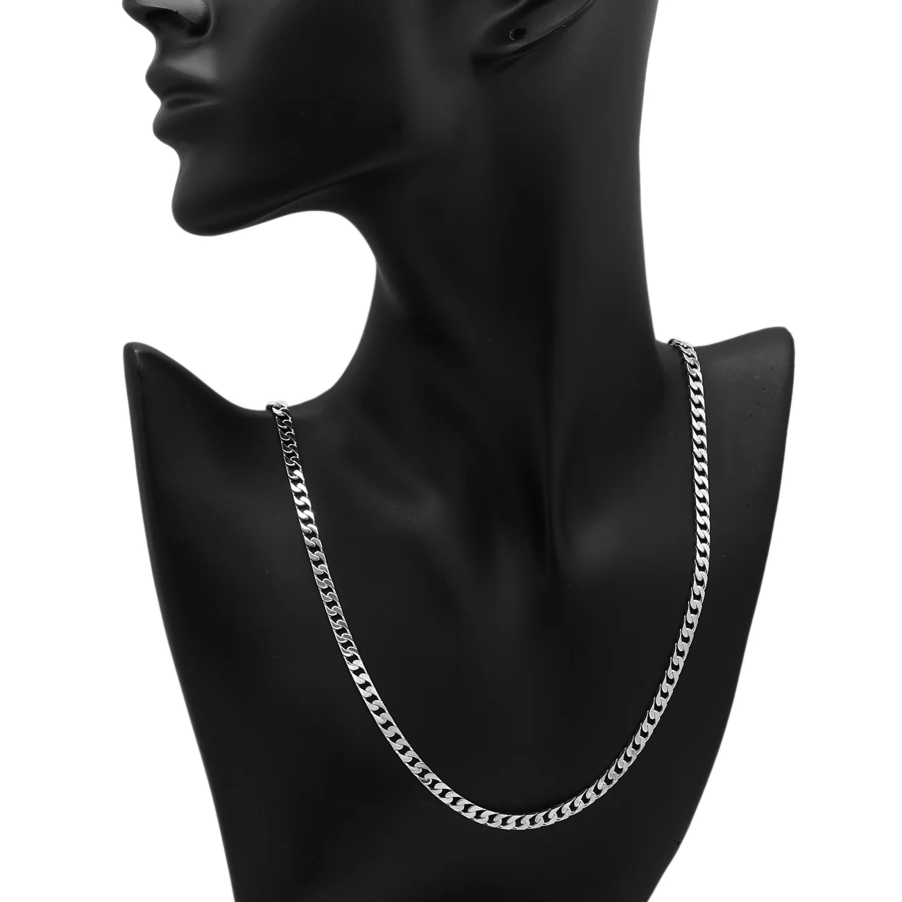 10K White Gold Curb Chain - Image 3