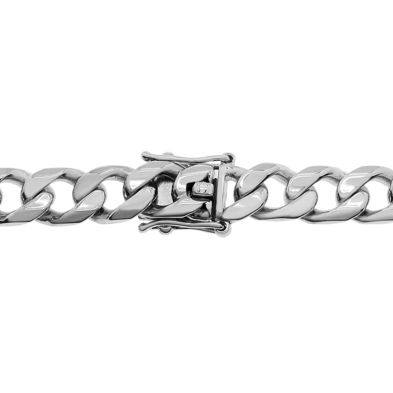 10K White Gold Curb Link Chain - Image 2