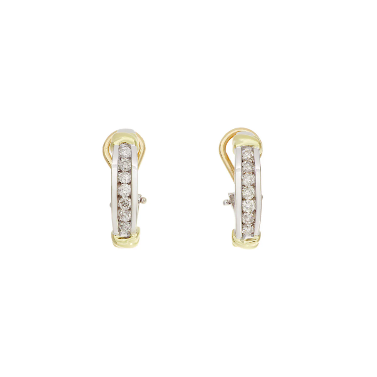 10K White & Yellow Gold 0.42 Carat Diamond Earrings