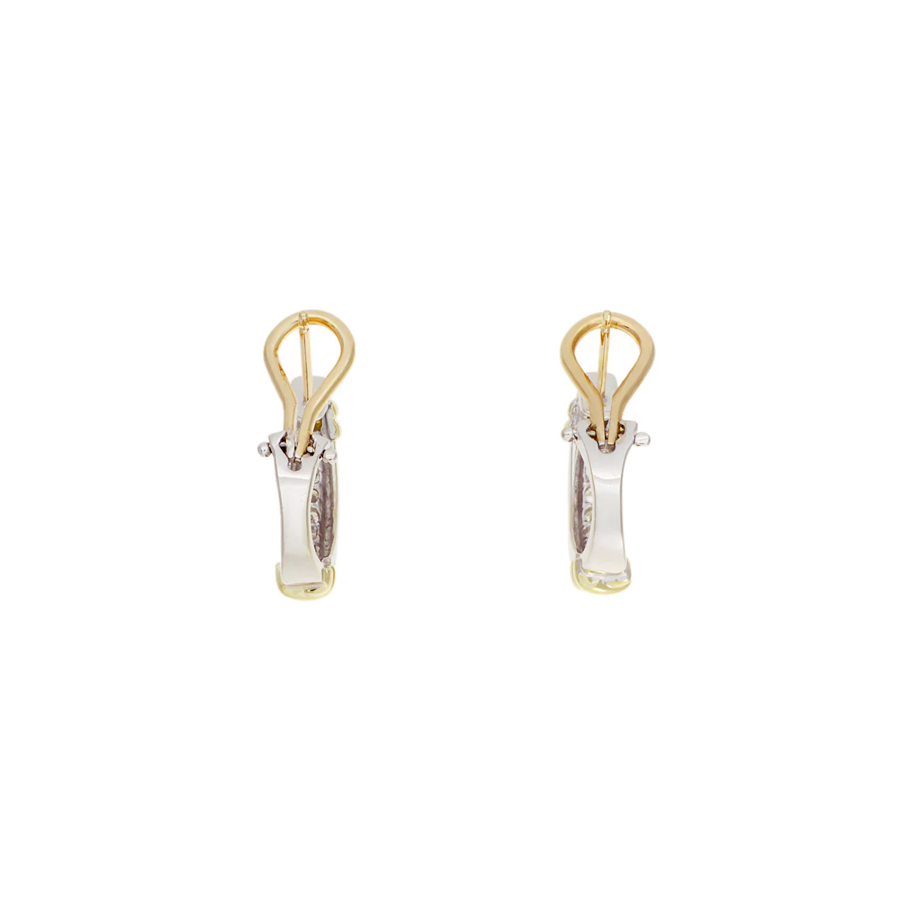10K White & Yellow Gold 0.42 Carat Diamond Earrings - Image 2