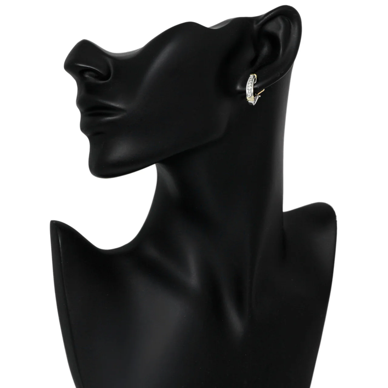10K White & Yellow Gold 0.42 Carat Diamond Earrings - Image 3