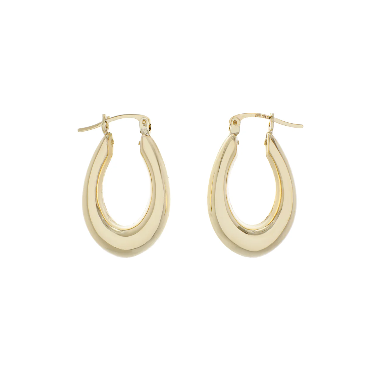 10K Yelllow Gold Hoop Earrings - Image 2