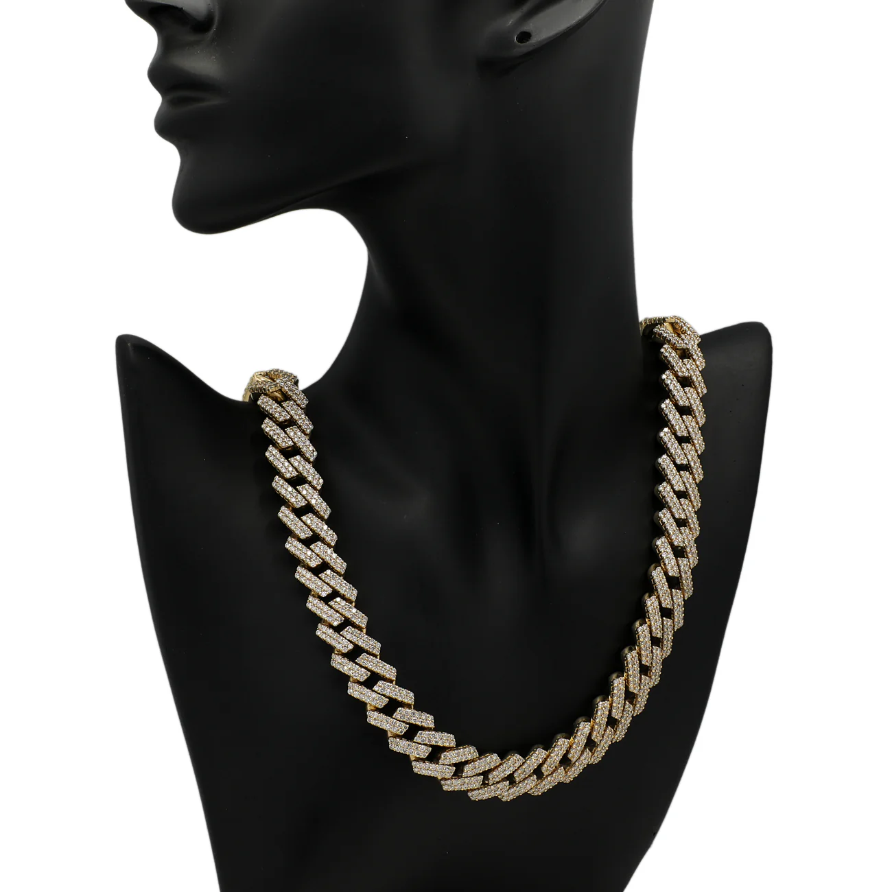 10K Yellow Gold 37.37 Carat Pave Diamond Curb Link Chain - Image 3