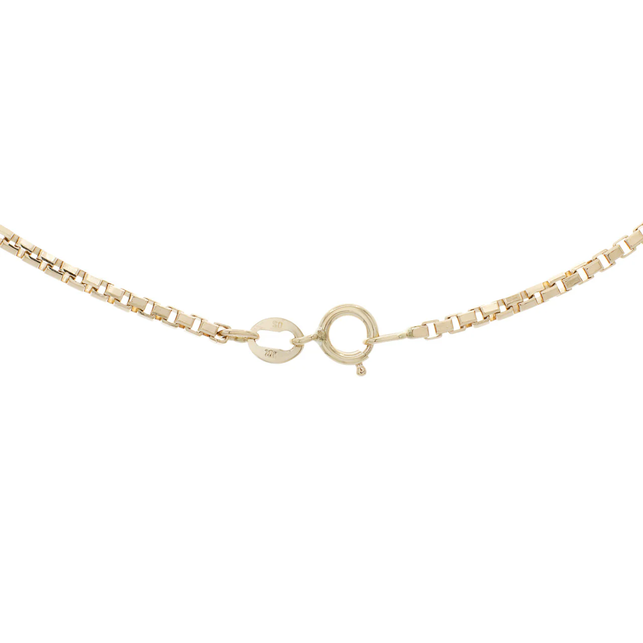 10K Yellow Gold Box Link Chain Necklace - Image 3