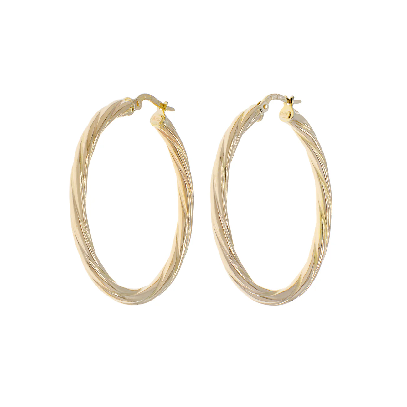 10K Yellow Gold Cable Twist Hoops