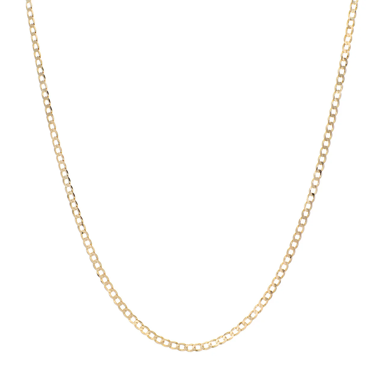 10K Yellow Gold Curb Link Chain Necklace