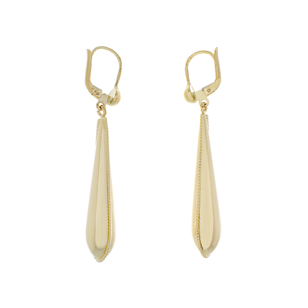 10K Yellow Gold Drop Earrings - Image 2