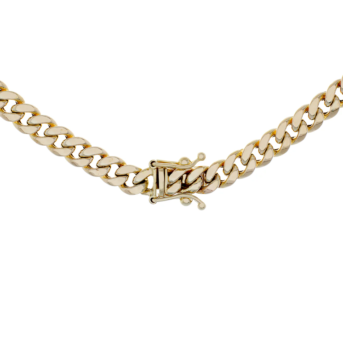 10K Yellow Gold Italian Curb Chain - Image 2