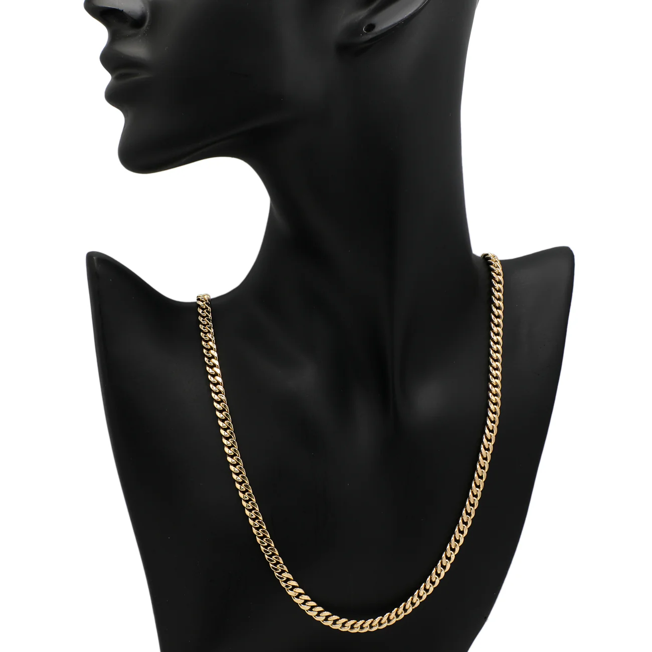 10K Yellow Gold Italian Curb Chain - Image 3