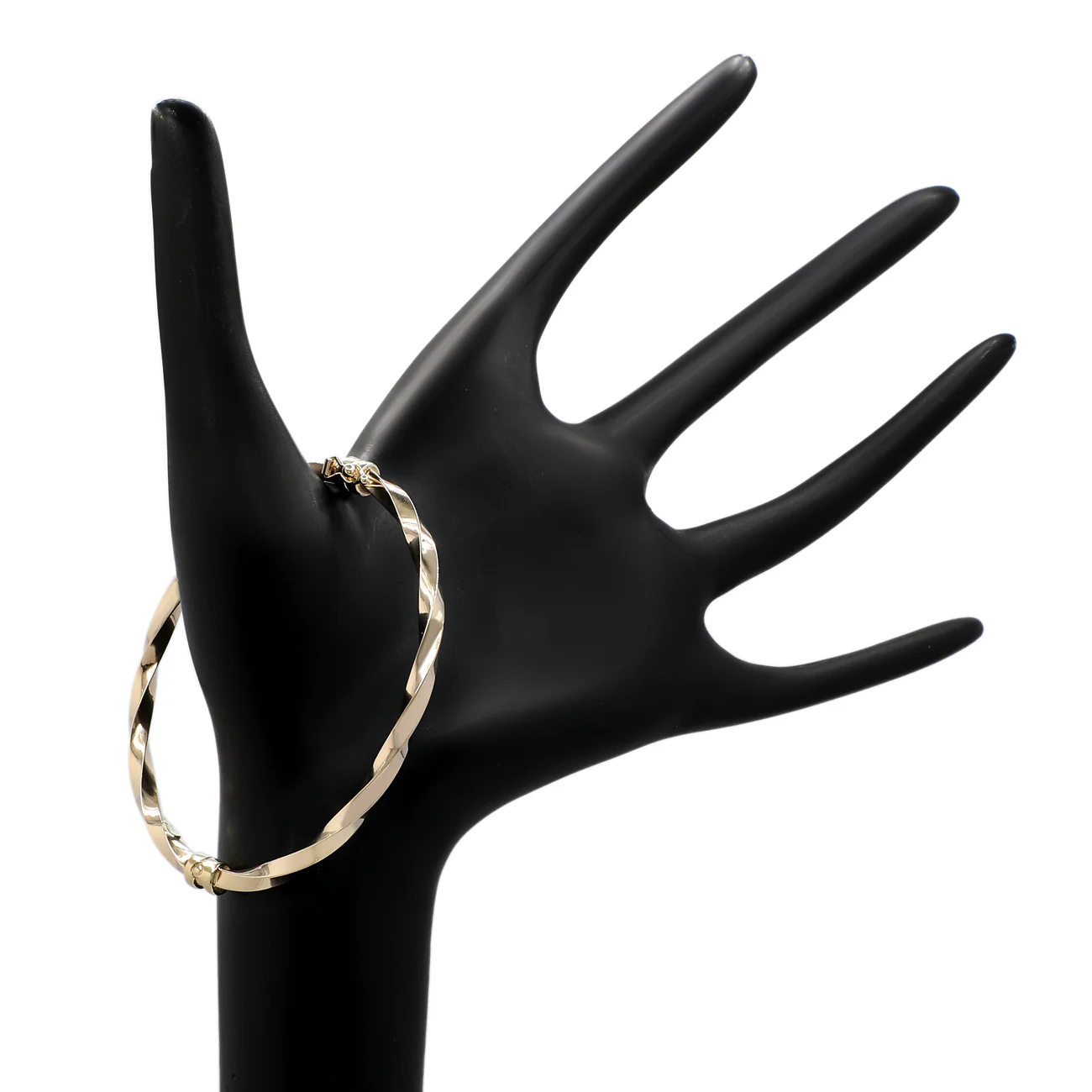 10K Yellow Gold Twist Bangle - Image 3