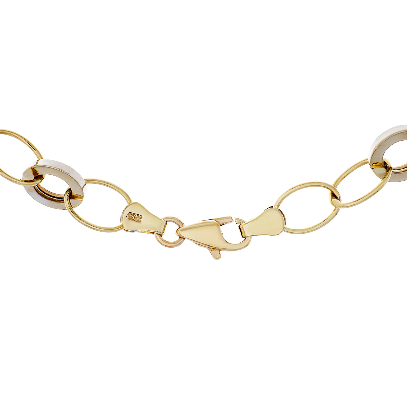 10K Yellow/White Gold Lariat Necklace - Image 2