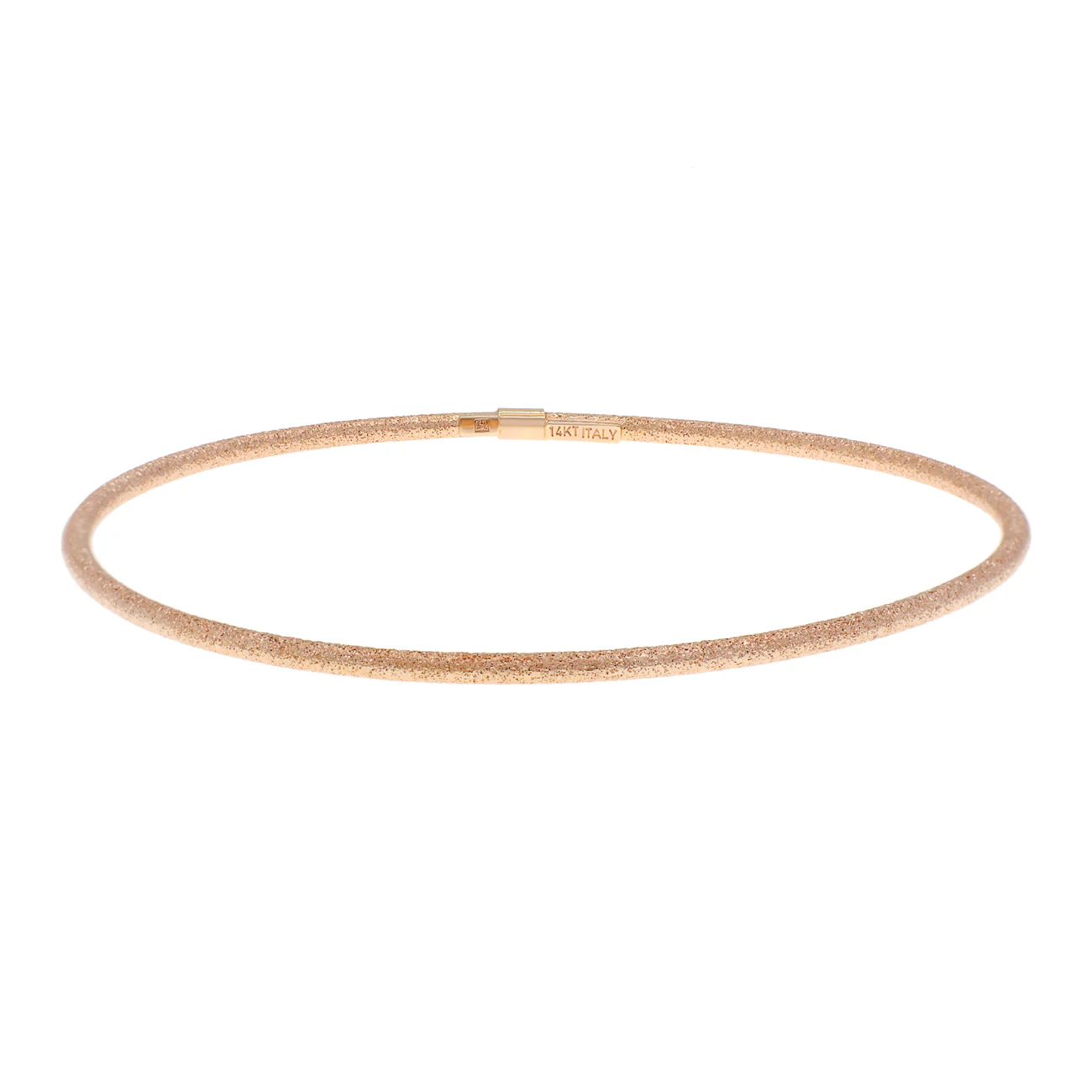 14K Rose Gold Blasted Bangle
