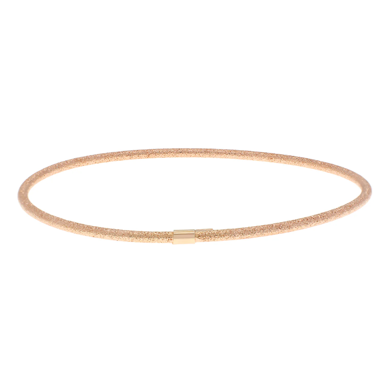 14K Rose Gold Blasted Bangle - Image 2