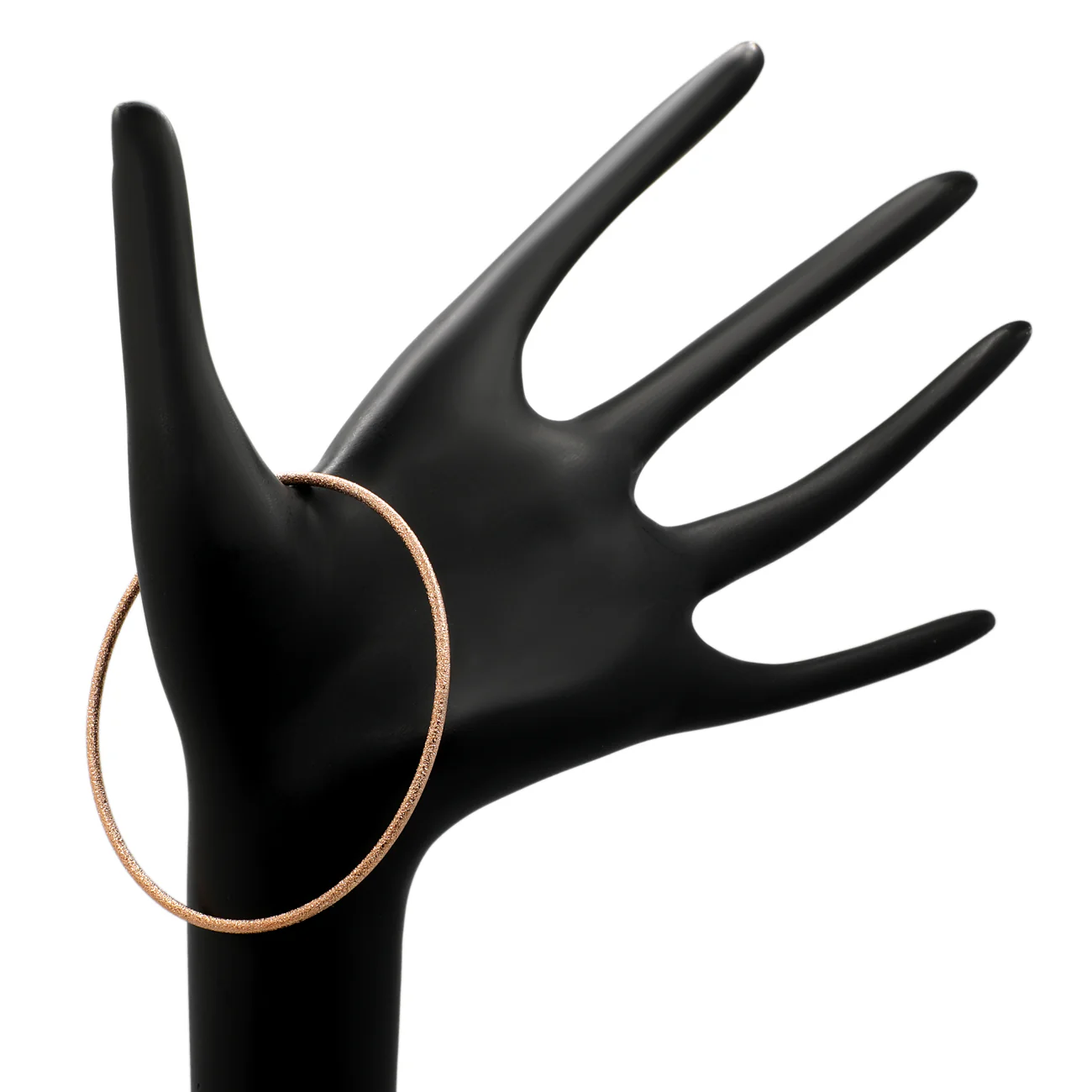 14K Rose Gold Blasted Bangle - Image 3