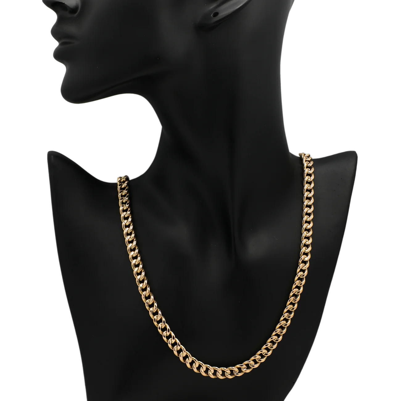 14K Rose Gold Curb Link Chain Necklace - Image 3