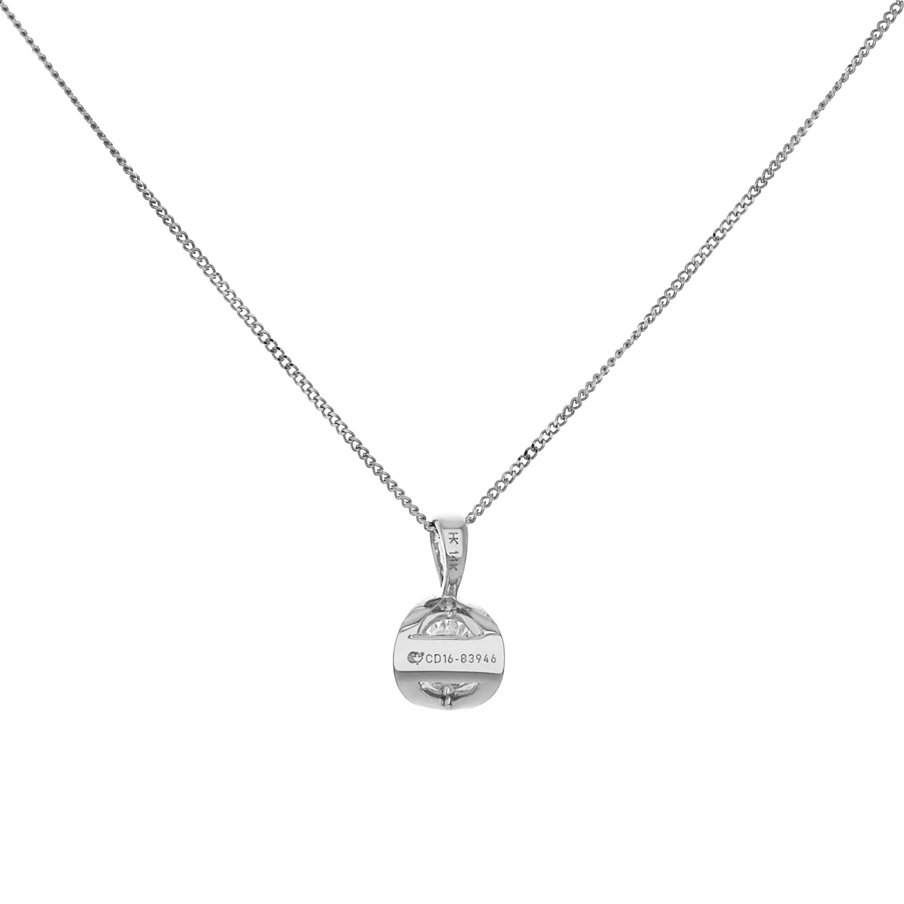 14K White Gold 0.20 Carat Diamond Pendant - Image 2