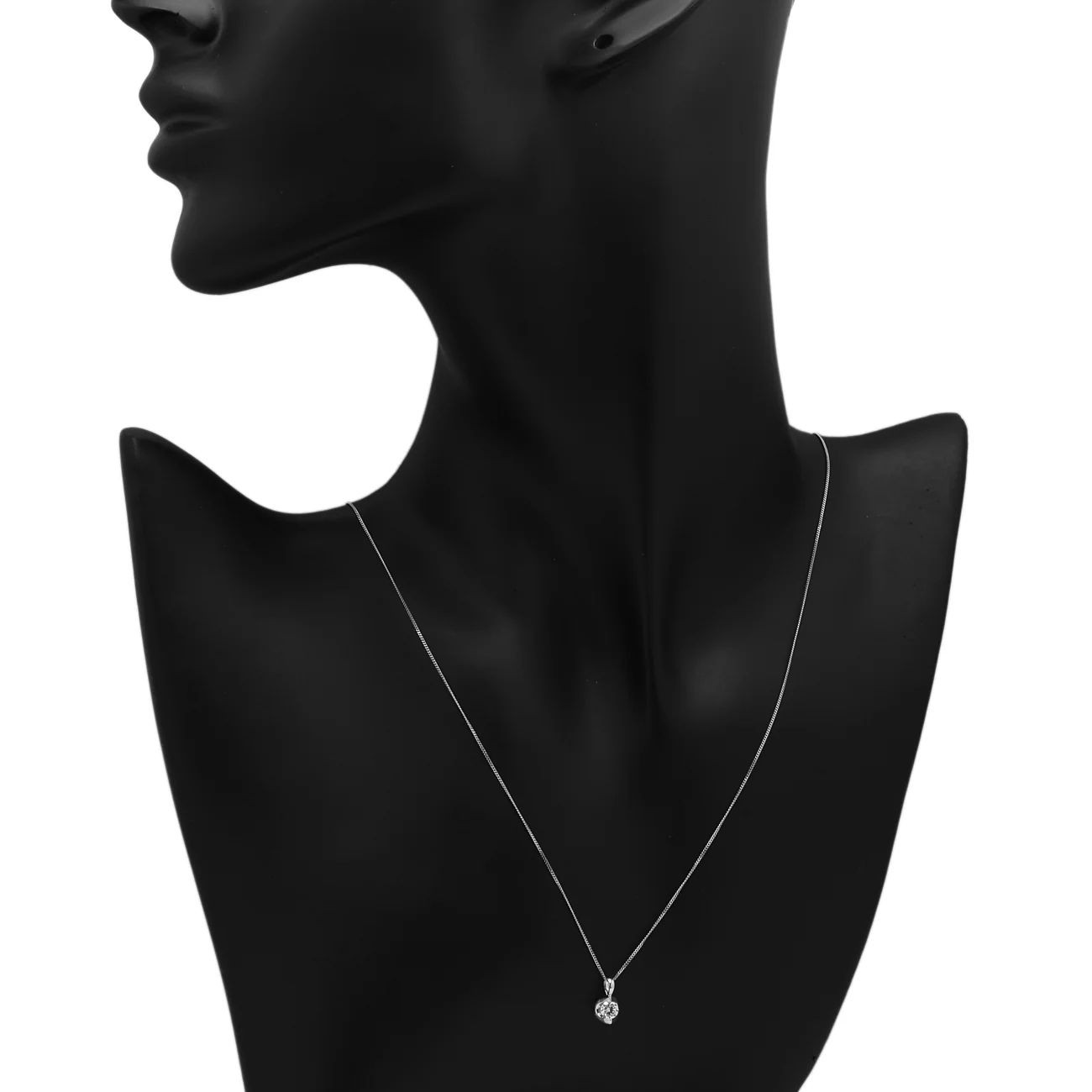 14K White Gold 0.20 Carat Diamond Pendant - Image 3
