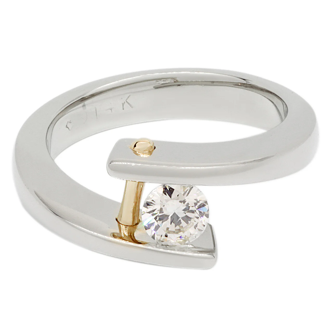 14K White Gold 0.25 Carat Diamond Solitaire Ring