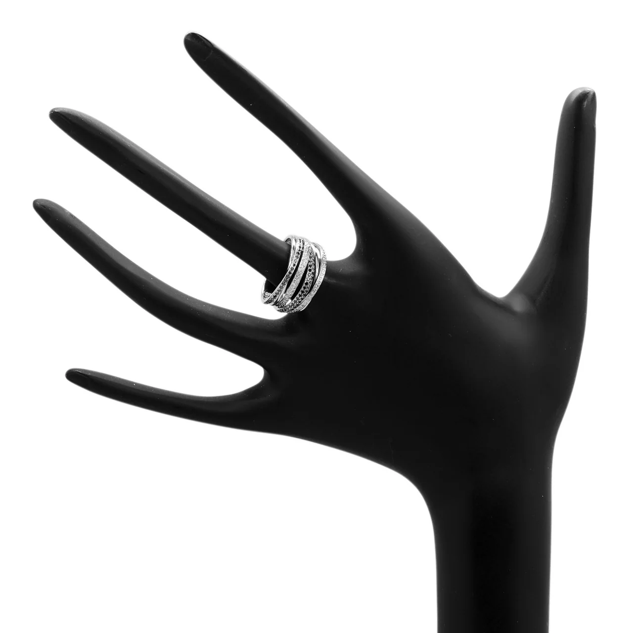 14K White Gold 0.45 Carat Black Diamond Ring - Image 2