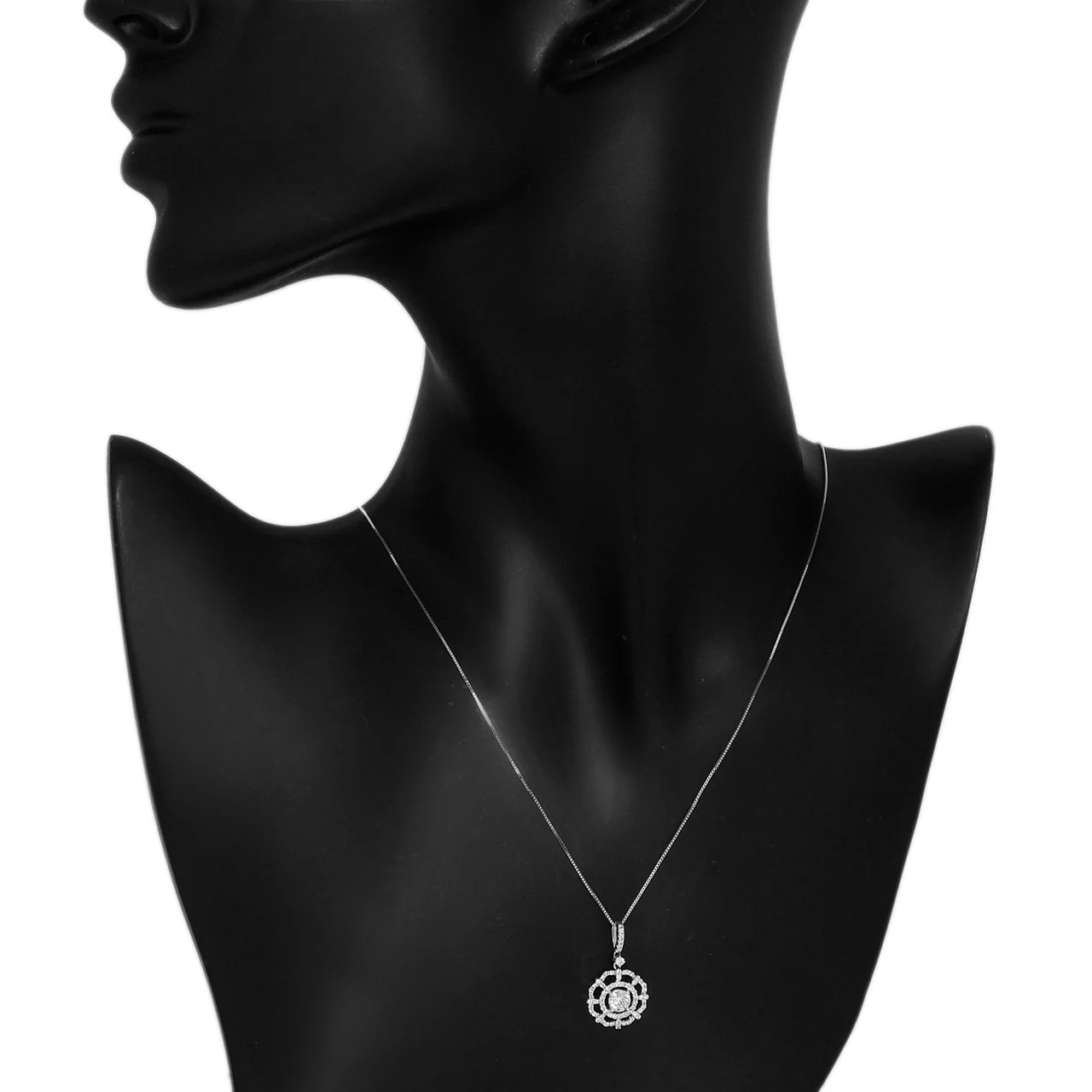 14K White Gold 0.64 Carat Diamond Pendant - Image 3