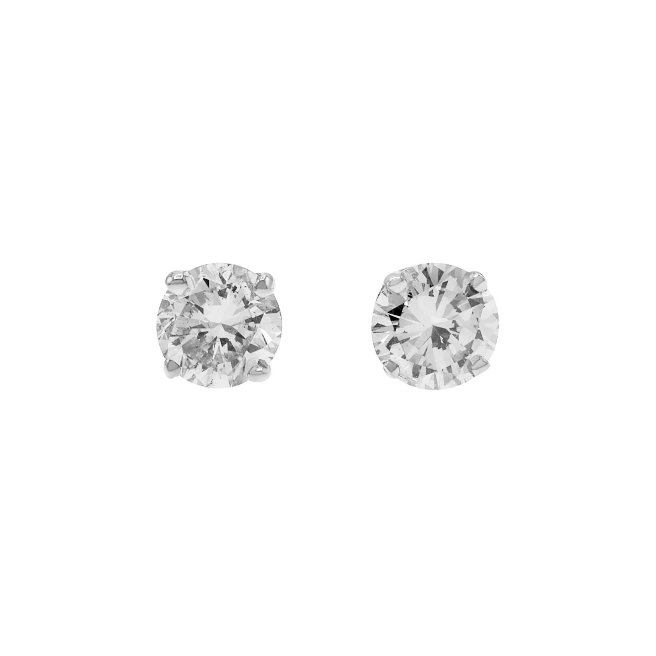 14K White Gold 0.85 Carat Diamond Stud Earrings