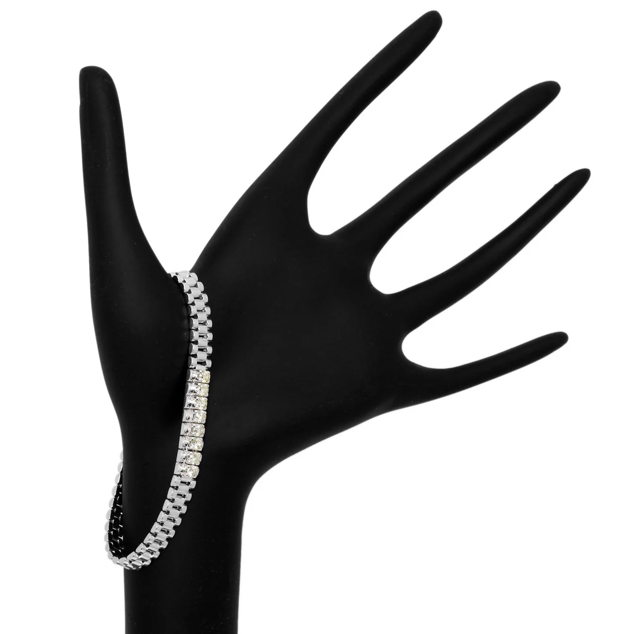 14K White Gold 1.04 Carat Diamond Bracelet - Image 3