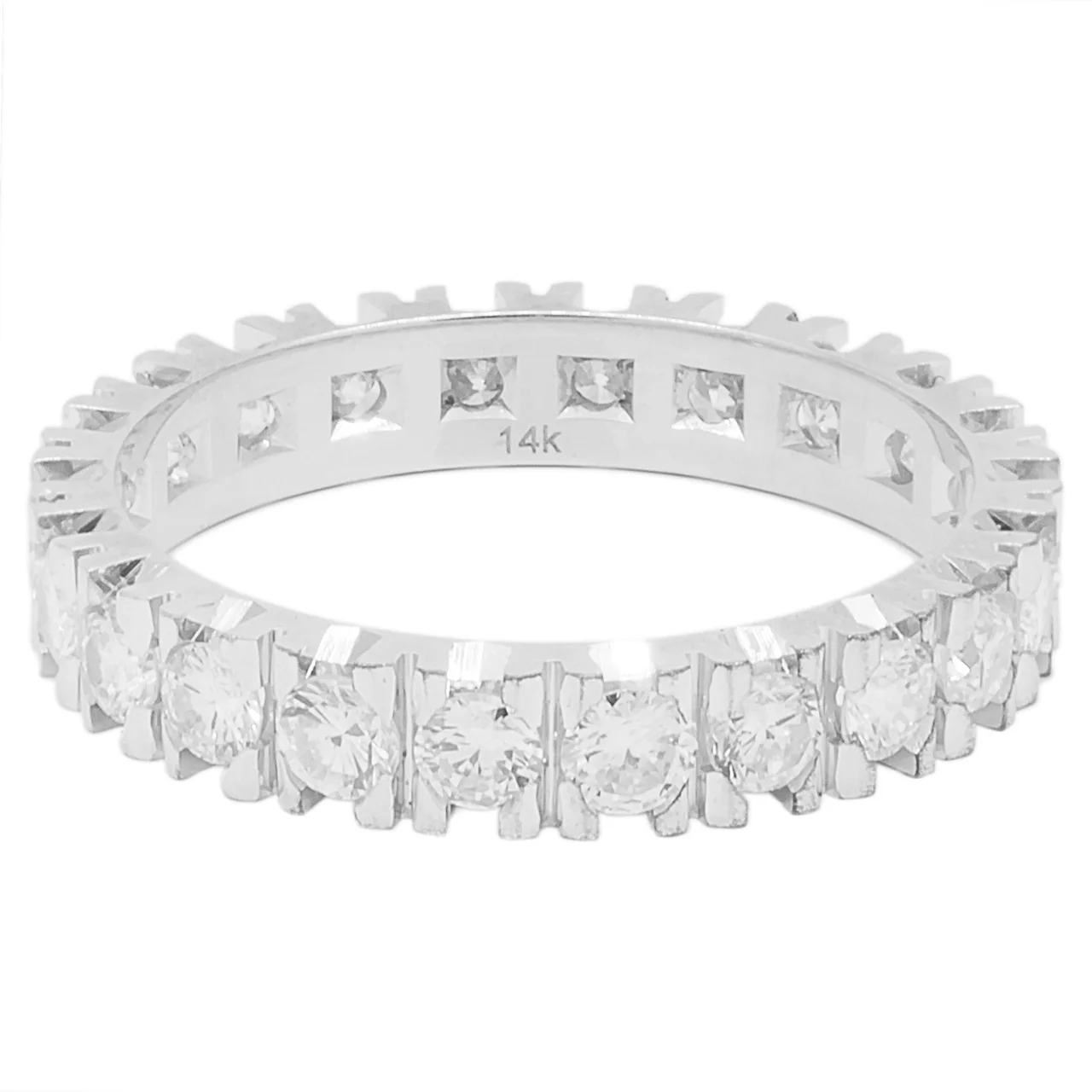 14K White Gold 1.10 Carat Diamond Eternity Band