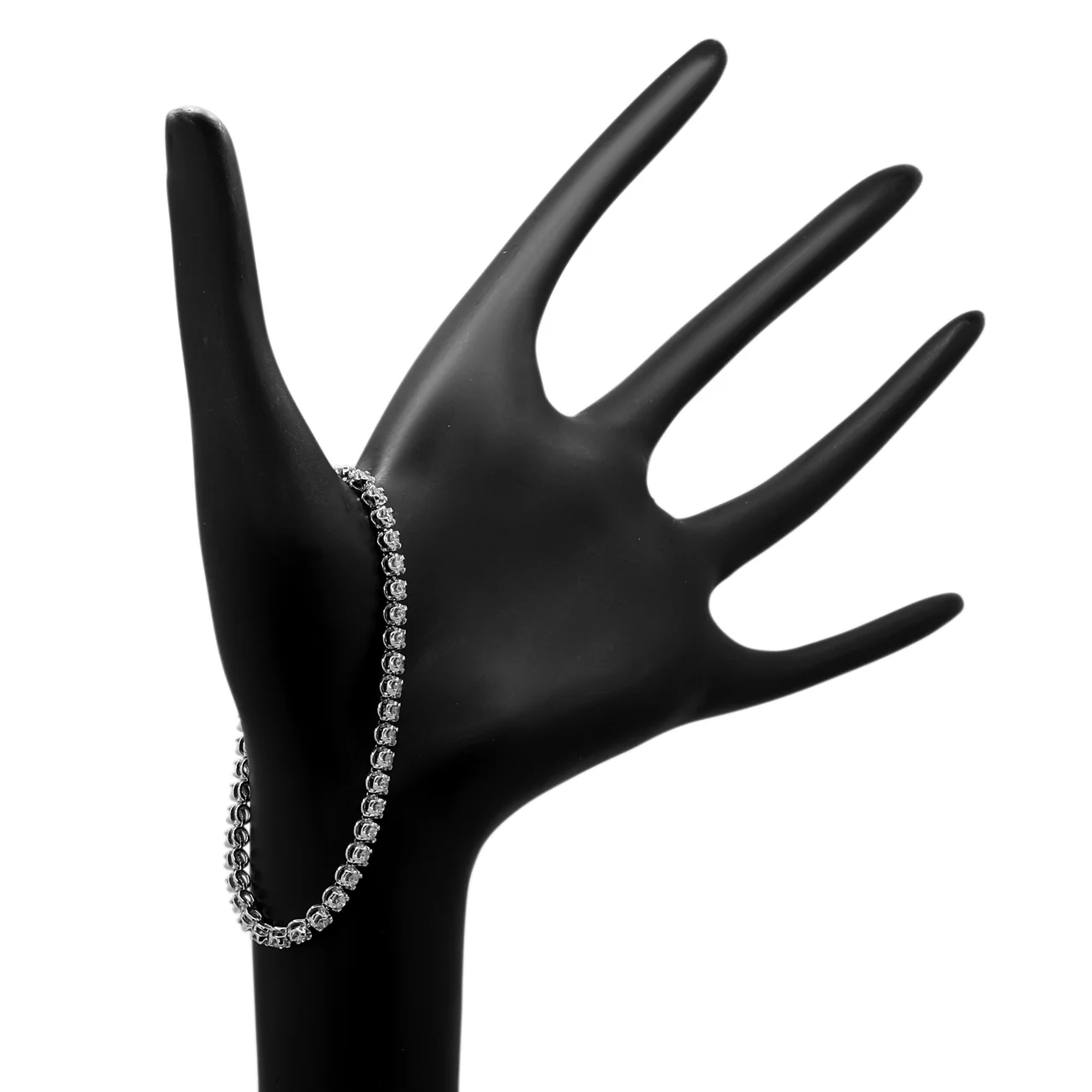 14K White Gold 2.04 Carat Tennis Bracelet - Image 3