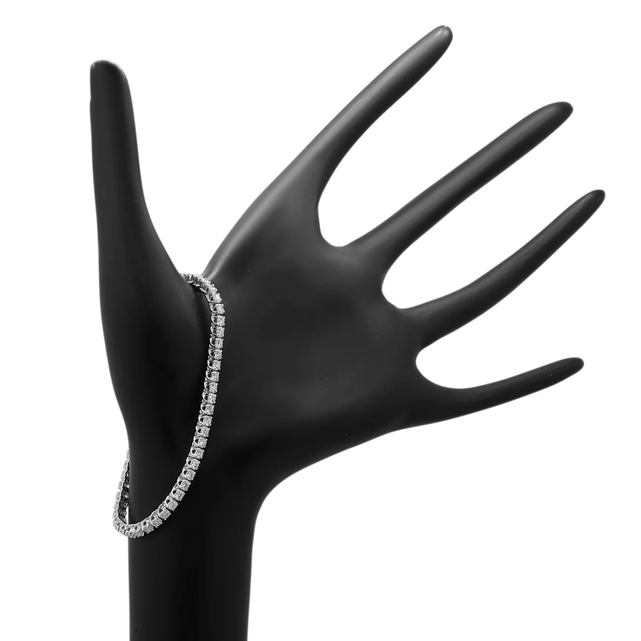 14K White Gold 2.75 Carat Tennis Bracelet - Image 3