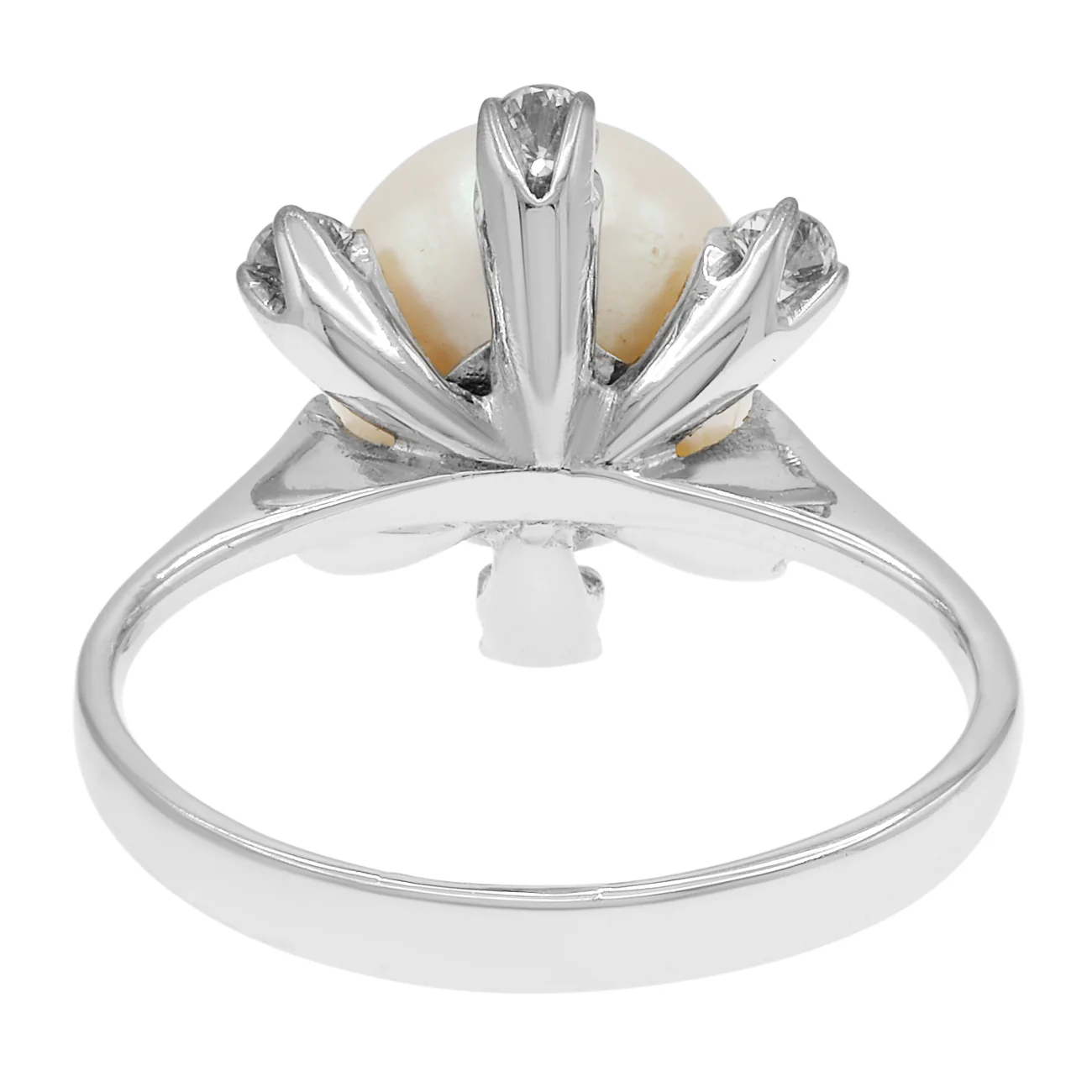 14K White Gold Akoya Pearl Ring - Image 2