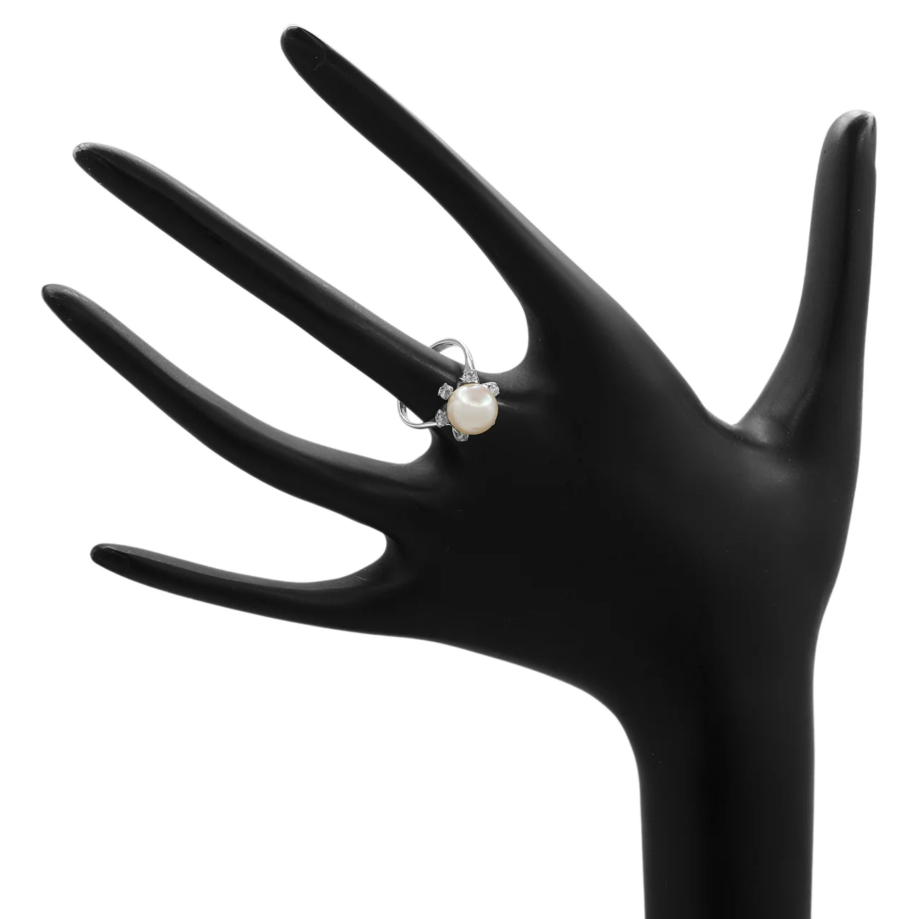 14K White Gold Akoya Pearl Ring - Image 3