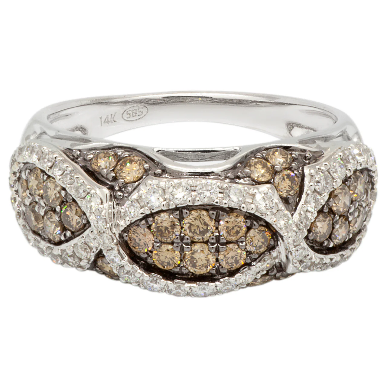 14K White Gold Fancy Brown Diamond Ring