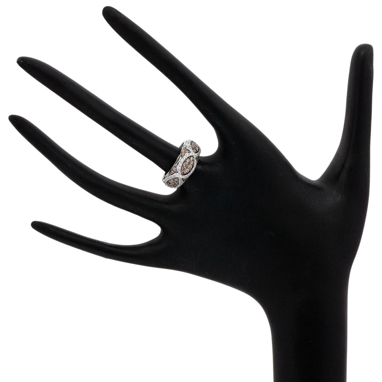 14K White Gold Fancy Brown Diamond Ring - Image 3