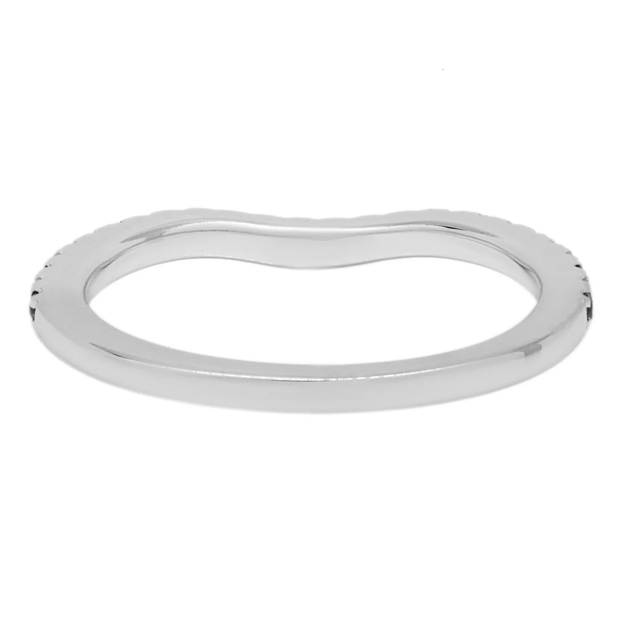 14K White Gold Vera Wang Diamond & Sapphire Wedding Band - Image 3