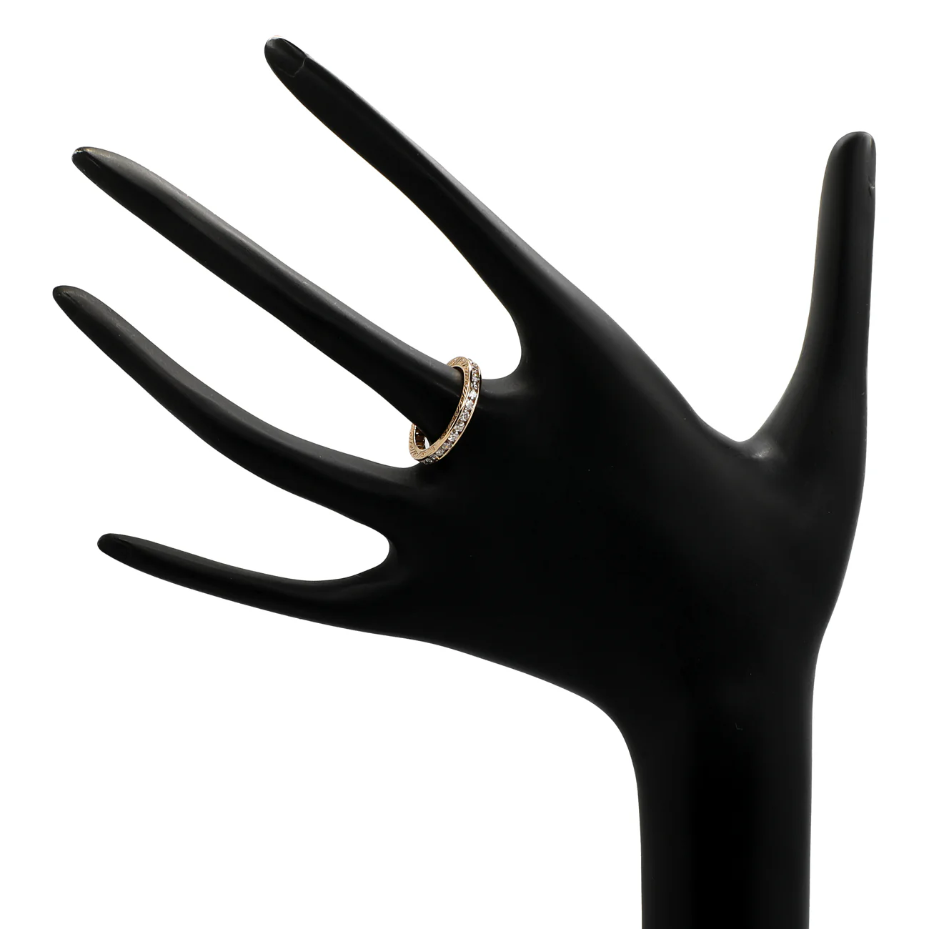 14K Yellow Gold 0.87 Carat Diamond Eternity Ring - Image 3
