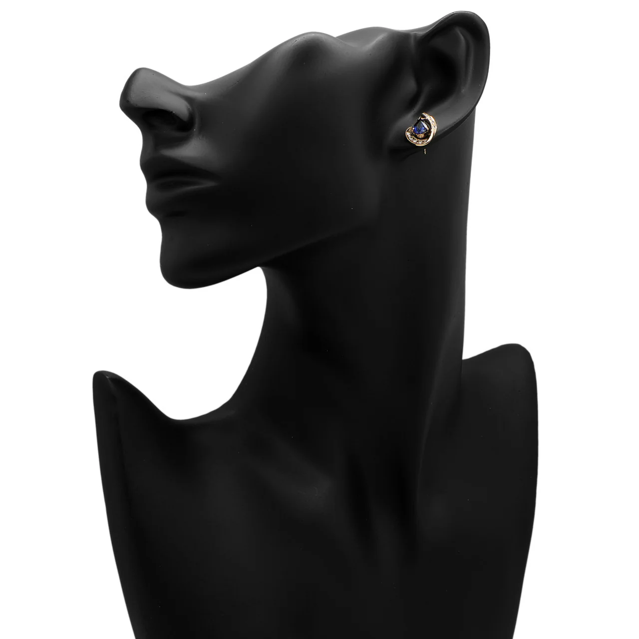 14K Yellow Gold 1.36 Carat Sapphire Earrings - Image 3