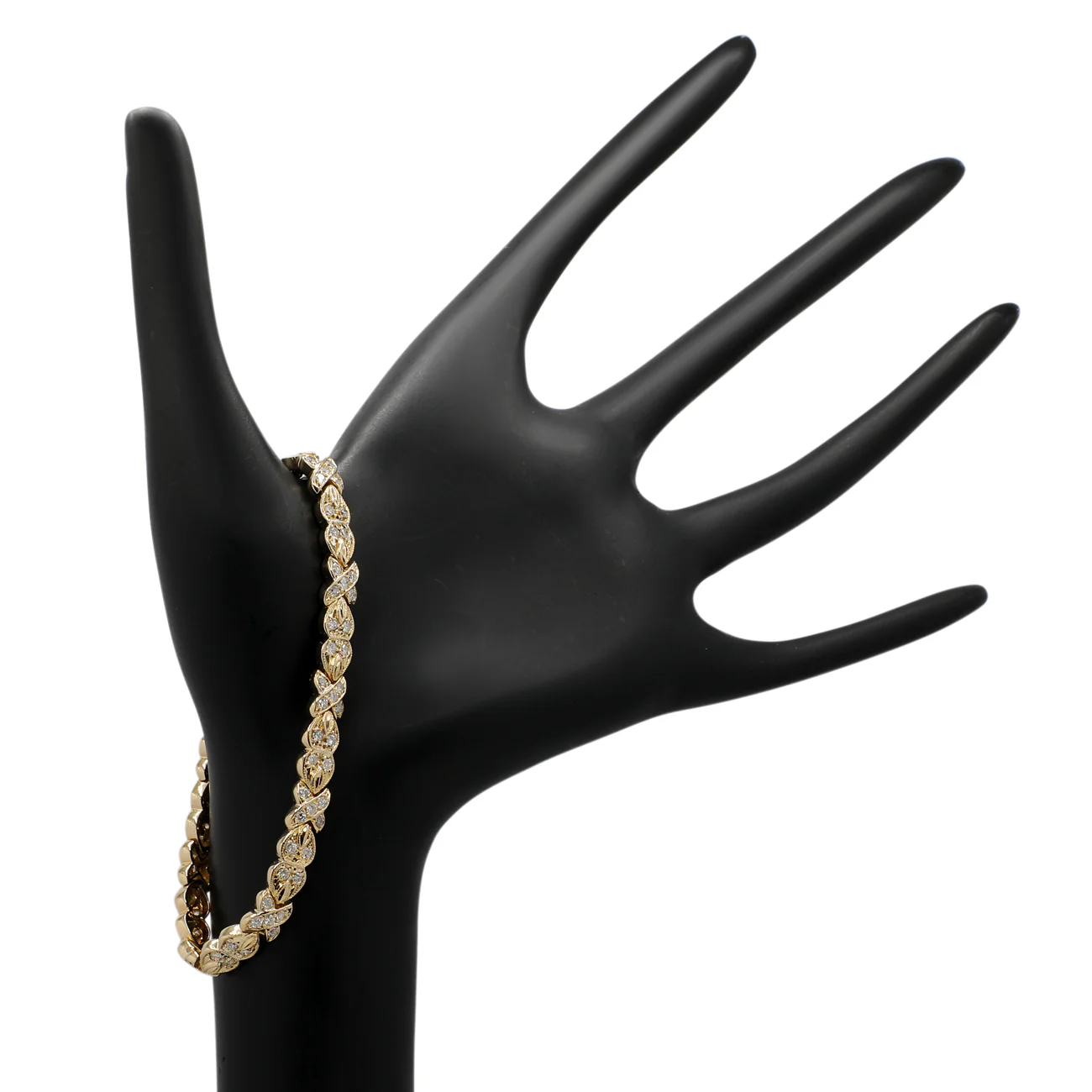 14K Yellow Gold 1.74 Carat X Link Bracelet - Image 3