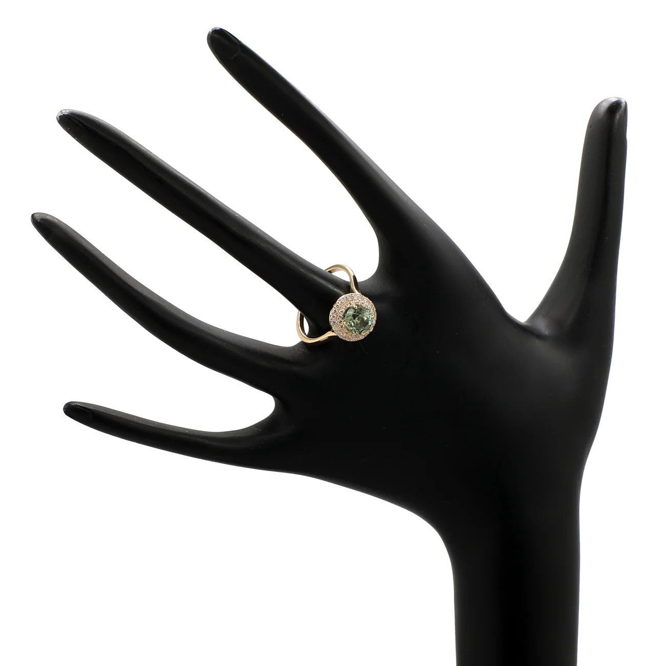 14K Yellow Gold 2.63 Carat Green Sapphire Ring - Image 4