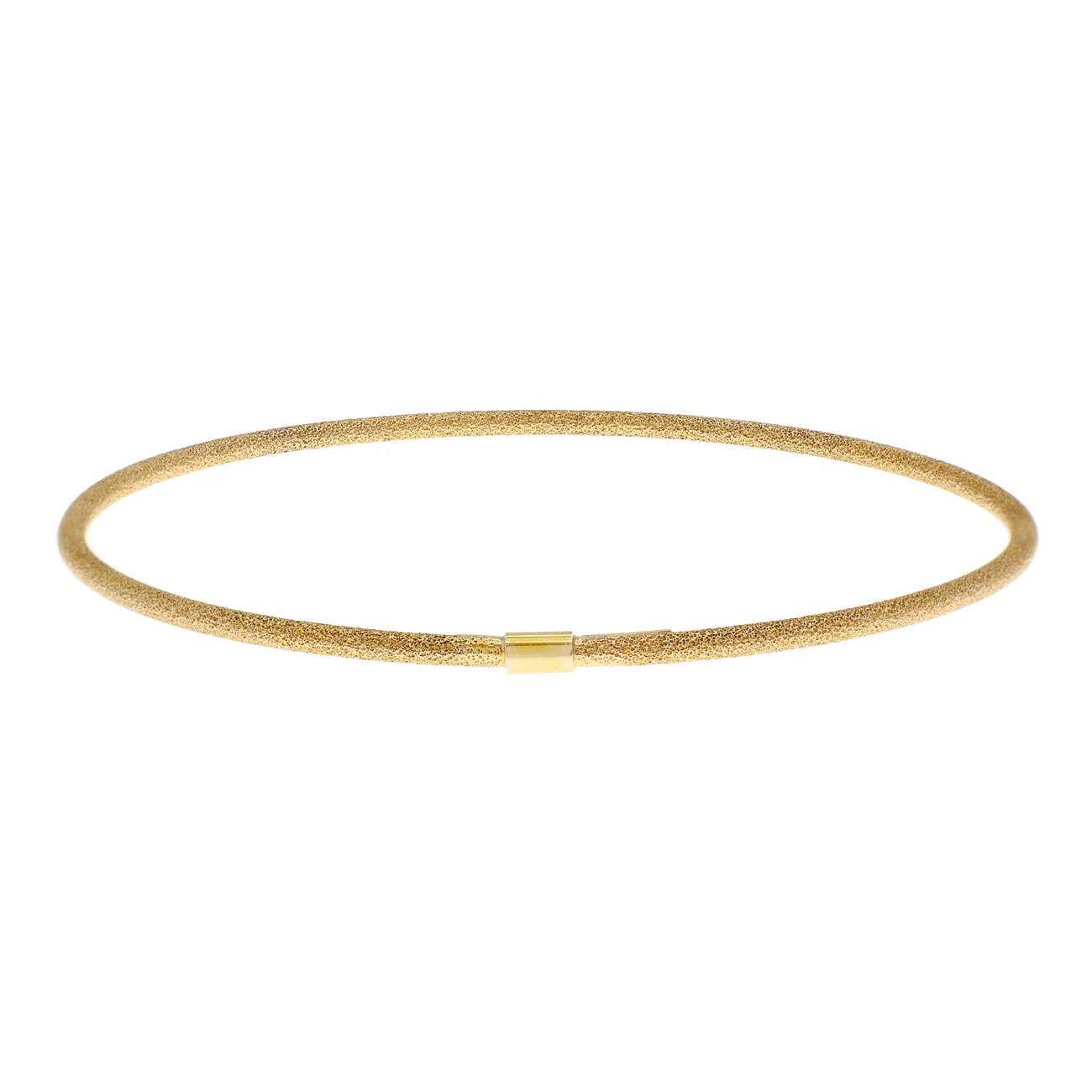 14K Yellow Gold Blasted Bangle - Image 2