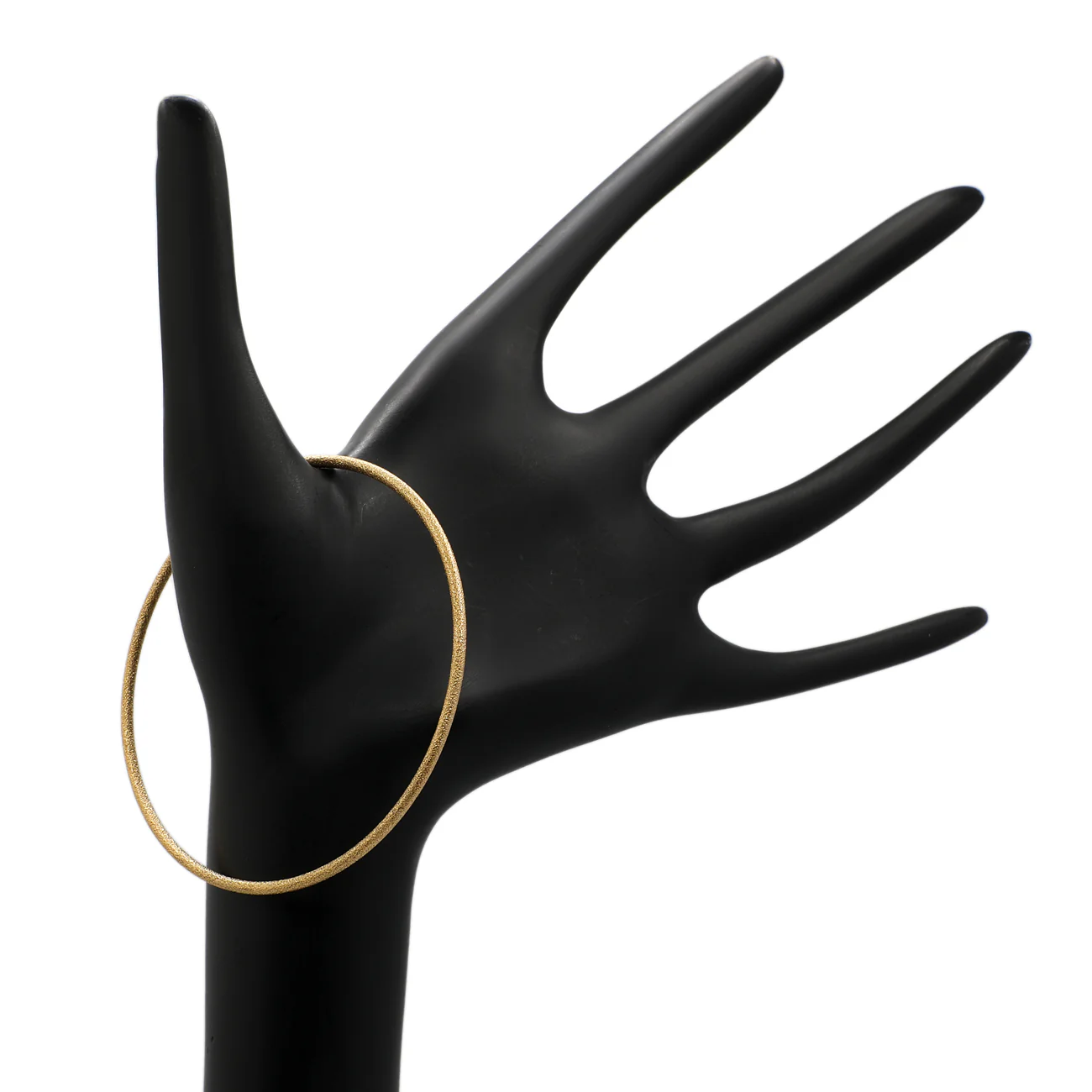 14K Yellow Gold Blasted Bangle - Image 3