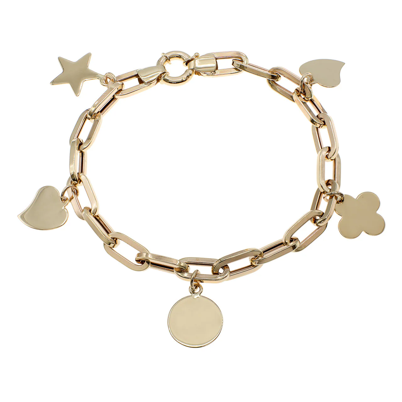 14K Yellow Gold Charm Bracelet