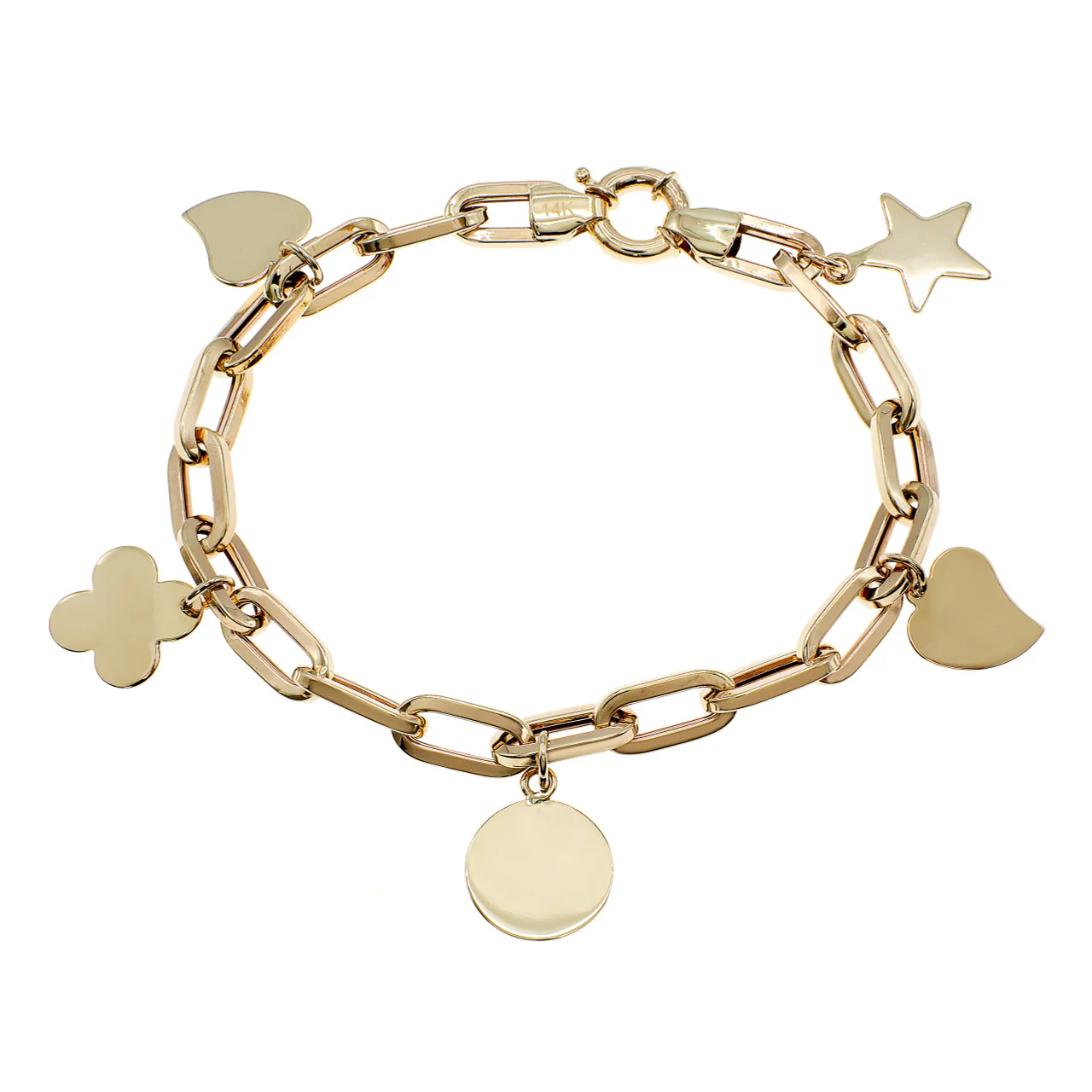 14K Yellow Gold Charm Bracelet - Image 3