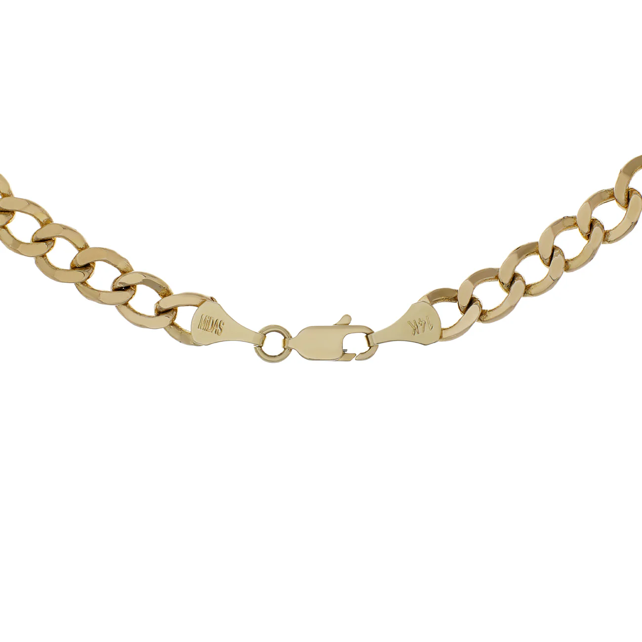 14k Yellow Gold Curb Link Chain - Image 2