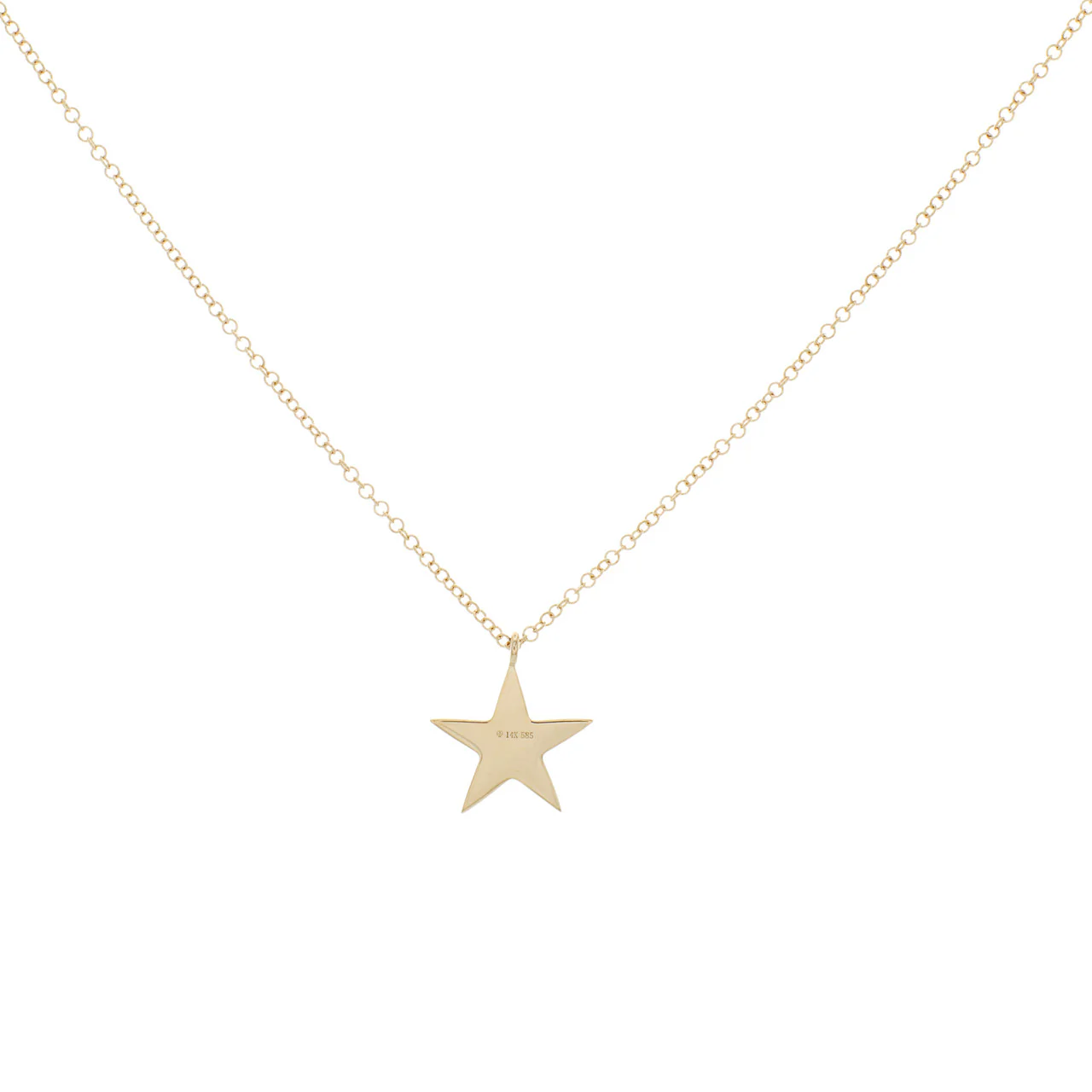 14K Yellow Gold Diamond Star Pendant - Image 2
