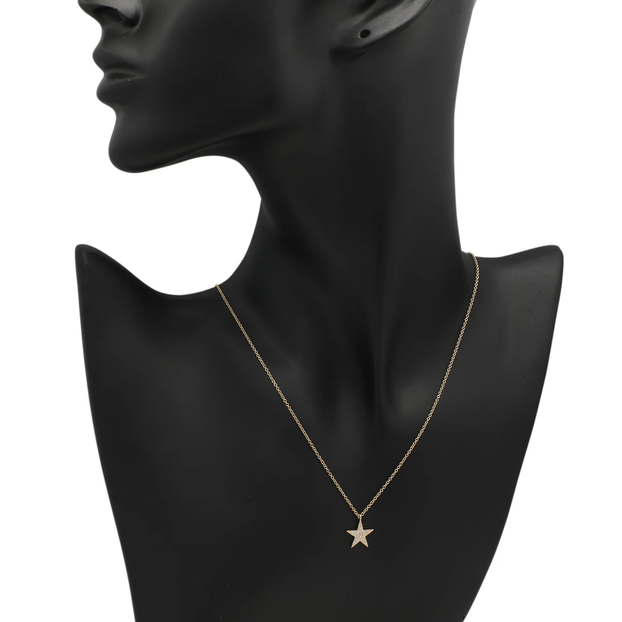 14K Yellow Gold Diamond Star Pendant - Image 3