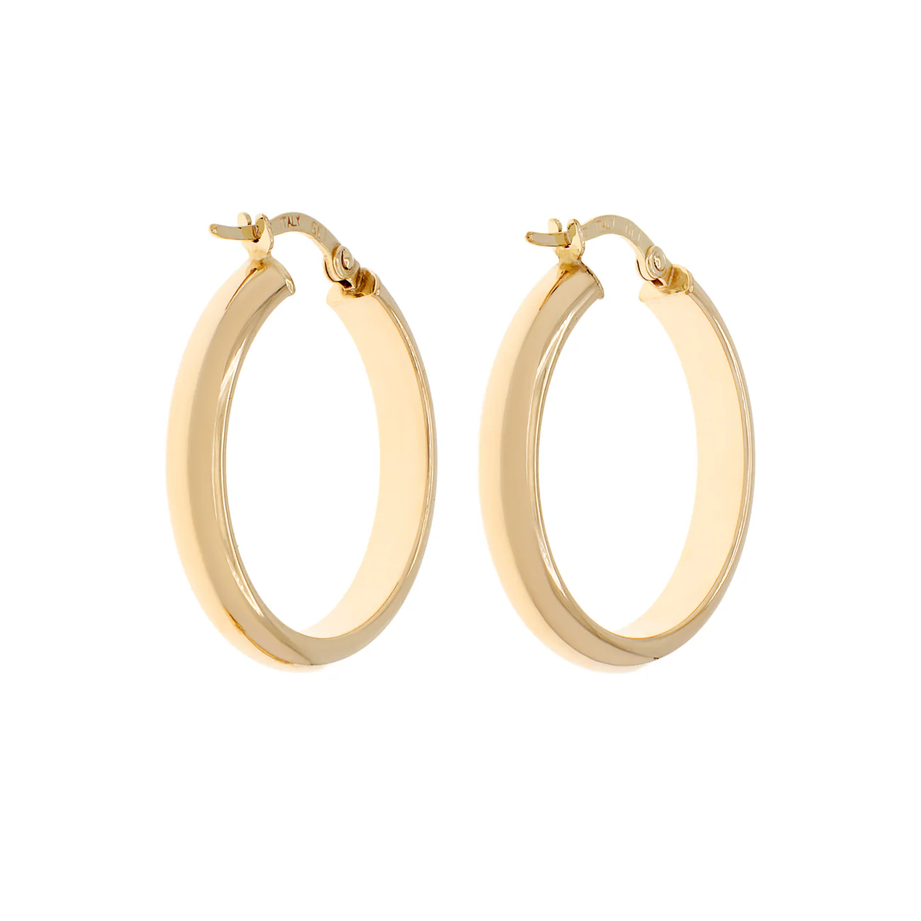 14K Yellow Gold Hoop Earrings - Image 2