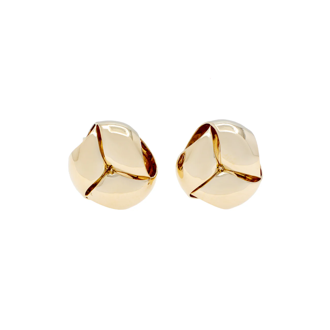 14K Yellow Gold Knot Earrings