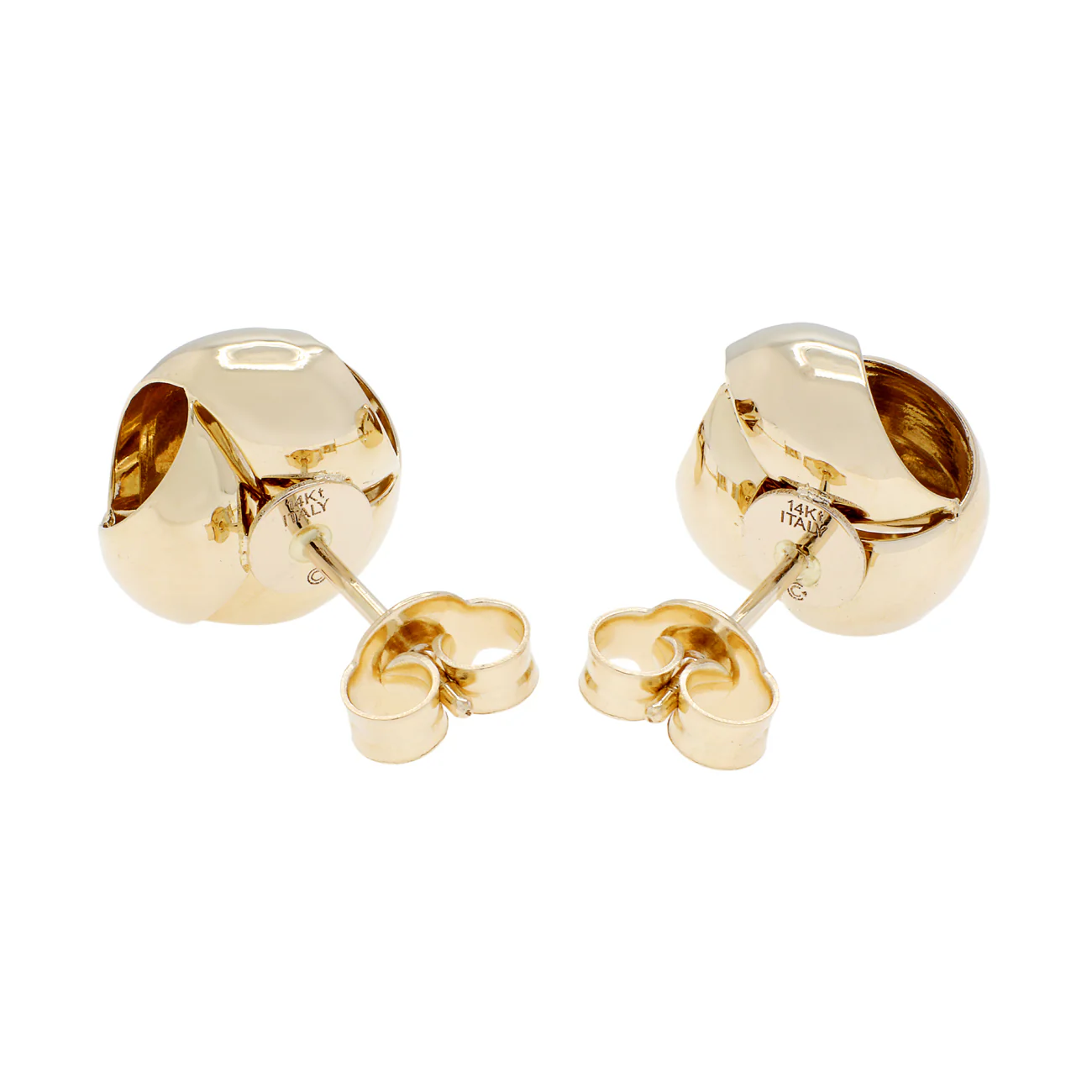 14K Yellow Gold Knot Earrings - Image 2
