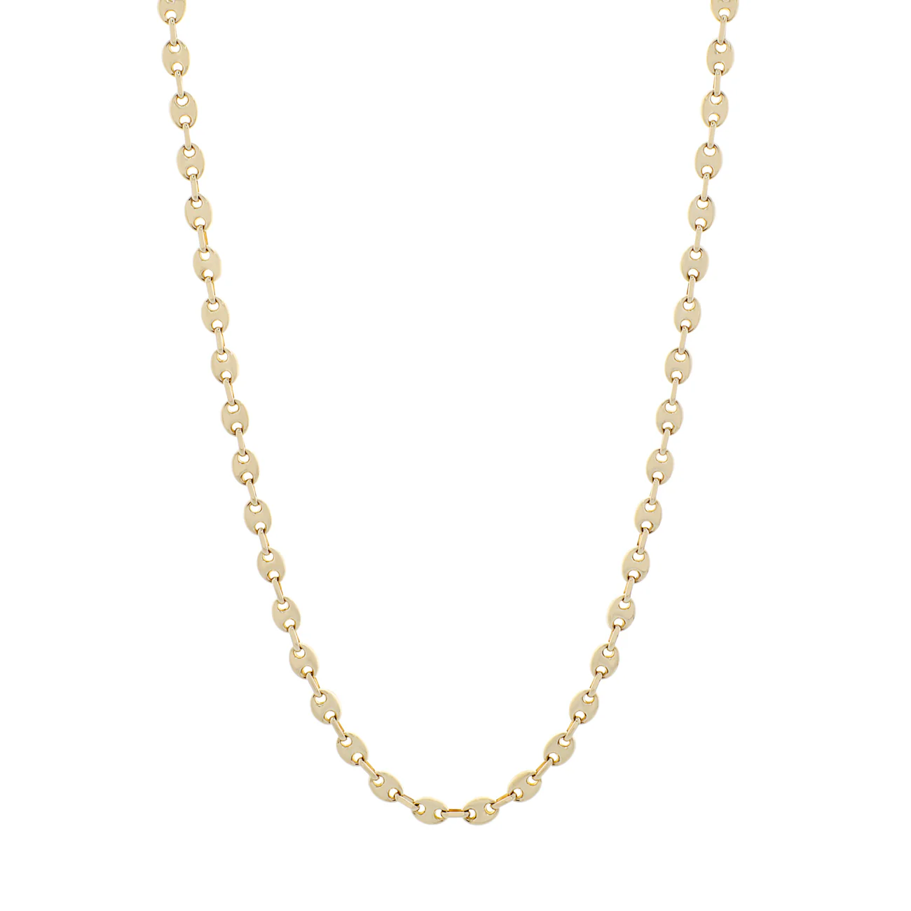 14K Solid Yellow Gold Mariner Link Chain